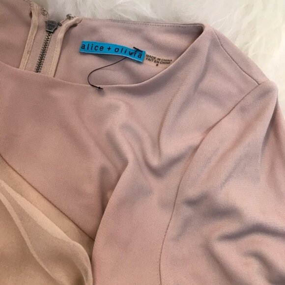 ALICE + OLIVIA Bateau Neckline Mini Dress - Picture 4 of 7